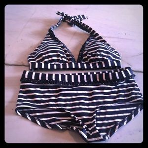 Boden navy size 8 bikini top & bottom